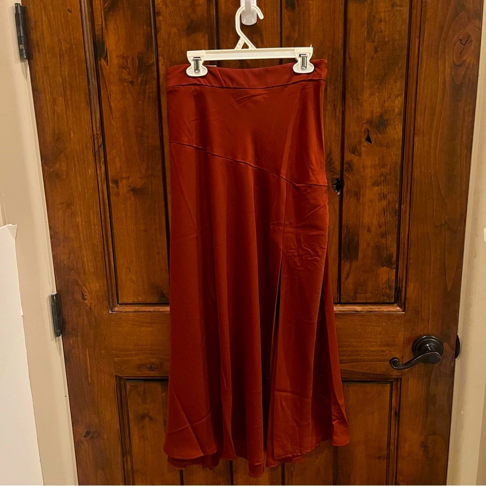 NWT Banana Republic Satin Midi Skirt